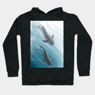 Oil pastel sharks Hoodie